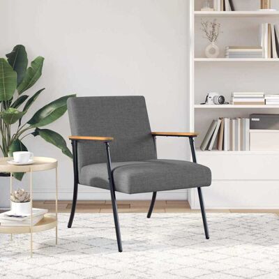 vidaXL Fauteuil Donkergrijs Stof vidaXL Fauteuil Donkergrijs Stof