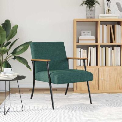 vidaXL Fauteuil Donkergroen Stof vidaXL Fauteuil Donkergroen Stof