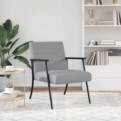 vidaXL Fauteuil Lichtgrijs 59 x 75 x 78 cm Stof vidaXL Fauteuil Lichtgrijs 59 x 75 x 78 cm Stof
