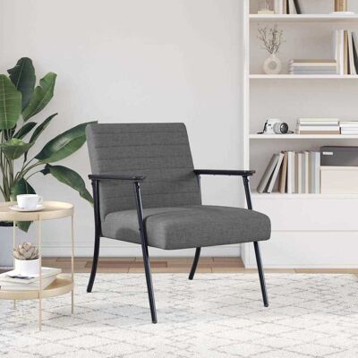vidaXL Fauteuil Donkergrijs 59 x 75 x 78 cm Stof vidaXL Fauteuil Donkergrijs 59 x 75 x 78 cm Stof