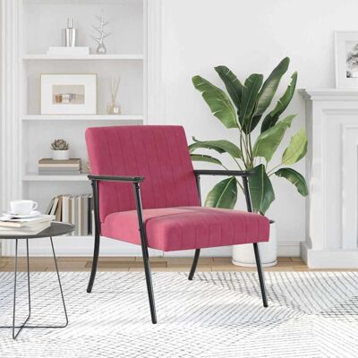 vidaXL Fauteuil Wijnrood 59 x 75 x 78 cm Fluweel vidaXL Fauteuil Wijnrood 59 x 75 x 78 cm Fluweel