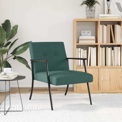 vidaXL Fauteuil Donkergroen Stof vidaXL Fauteuil Donkergroen Stof
