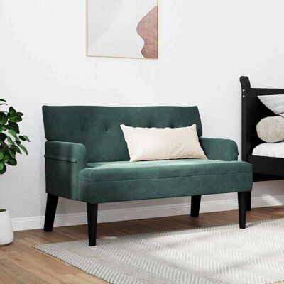 vidaXL Chesterfield Bank Donkergroen 112 x 65,5 x 75 cm Fluweel vidaXL Chesterfield Bank Donkergroen 112 x 65,5 x 75 cm Fluweel