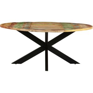vidaXL Eettafel rond 175x75 cm massief gerecycled hout vidaXL Eettafel rond 175x75 cm massief gerecycled hout