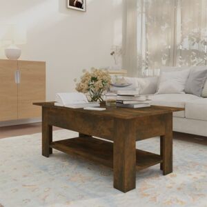 vidaXL Smoked Oak Salontafel - 102x55x42 cm - Houtbasis vidaXL Smoked Oak Salontafel - 102x55x42 cm - Houtbasis