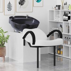 vidaXL Shampoo Stoel Wit en zwart 136 x 60 x 92 cm PVC vidaXL Shampoo Stoel Wit en zwart 136 x 60 x 92 cm PVC