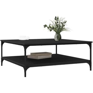 vidaXL Salontafel Zwart eiken 100 x 100 x 40 cm Bewerkt hout vidaXL Salontafel Zwart eiken 100 x 100 x 40 cm Bewerkt hout