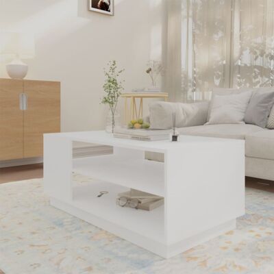 vidaXL Witte Salontafel - Modern Ontwerp, Stevig & Ruim vidaXL Witte Salontafel - Modern Ontwerp, Stevig & Ruim