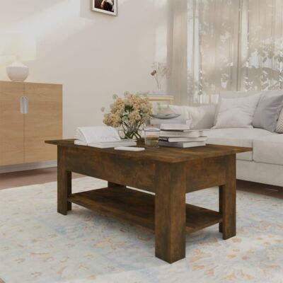 vidaXL Smoked Oak Salontafel - 102x55x42 cm - Houtbasis vidaXL Smoked Oak Salontafel - 102x55x42 cm - Houtbasis
