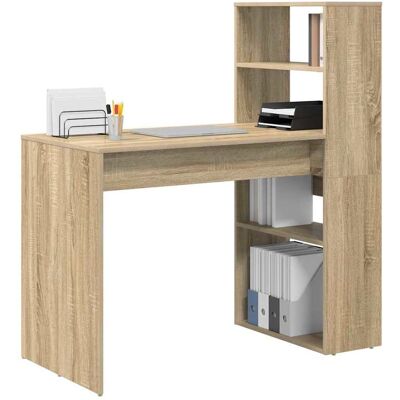 vidaXL Bureau met plank Sonoma Eiken 113 x 54 x 120 cm Bewerkt hout vidaXL Bureau met plank Sonoma Eiken 113 x 54 x 120 cm Bewerkt hout