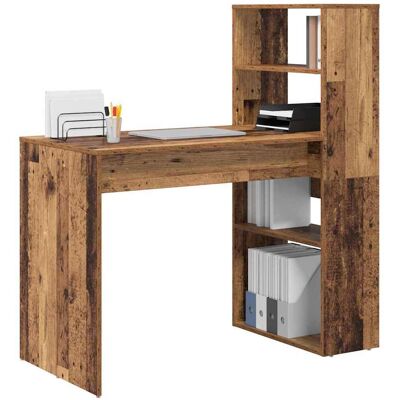 vidaXL Bureau met plank Oud Hout 113 x 54 x 120 cm Bewerkt hout vidaXL Bureau met plank Oud Hout 113 x 54 x 120 cm Bewerkt hout
