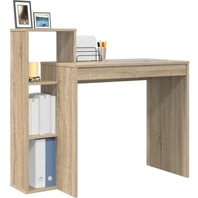 vidaXL Bureau met plank Sonoma Eiken 100 x 40 x 90 cm Bewerkt hout vidaXL Bureau met plank Sonoma Eiken 100 x 40 x 90 cm Bewerkt hout