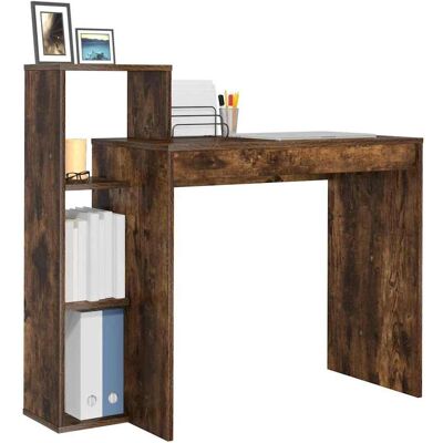 vidaXL Bureau met plank Gerookt eiken 100 x 40 x 90 cm Bewerkt hout vidaXL Bureau met plank Gerookt eiken 100 x 40 x 90 cm Bewerkt hout