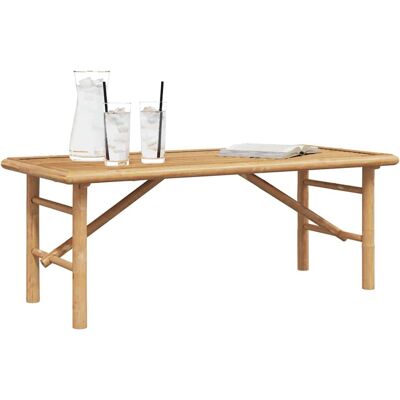 vidaXL Bamboe Salontafel - Rechthoekig, Geel-Bruin - Salontafel vidaXL Bamboe Salontafel - Rechthoekig, Geel-Bruin - Salontafel