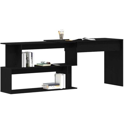vidaXL Zwarte Houten Tafel 200cm - Tafel vidaXL Zwarte Houten Tafel 200cm - Tafel