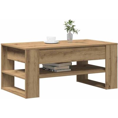vidaXL Massief eiken salontafel - Modern laag ontwerp vidaXL Massief eiken salontafel - Modern laag ontwerp