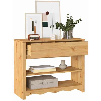 vidaXL Eiken Houten Midden Bijzettafel - Bijzettafel vidaXL Eiken Houten Midden Bijzettafel - Bijzettafel