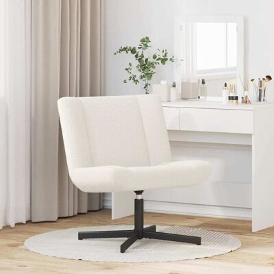vidaXL Draaistoel Crème 63 x 75 x 76 cm Schapenvacht vidaXL Draaistoel Crème 63 x 75 x 76 cm Schapenvacht