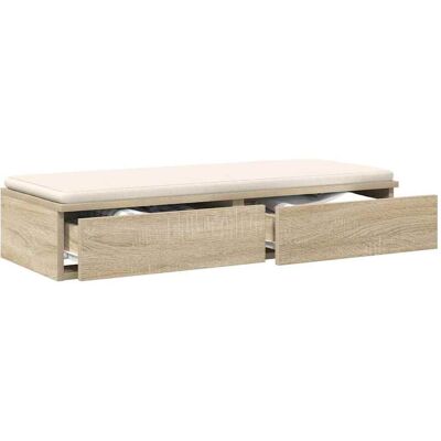 Vidaxl Sonoma Eiken 100x36,5x16,5 cm Nachtkastje Vidaxl Sonoma Eiken 100x36,5x16,5 cm Nachtkastje