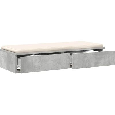 Vidaxl Nachtkastje - Modern Grijs Beton Design - 100x36,5x16,5 cm Vidaxl Nachtkastje - Modern Grijs Beton Design - 100x36,5x16,5 cm