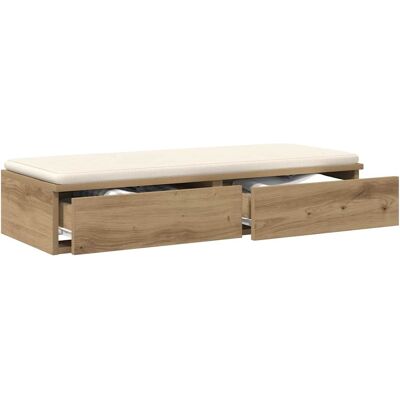 Vidaxl - Nachtkastje Artisan Eikenhout 100x36,5x16,5 cm - Nachtkastje Vidaxl - Nachtkastje Artisan Eikenhout 100x36,5x16,5 cm - Nachtkastje