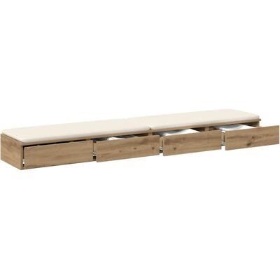vidaXL Eiken Nachttafel met 3 lades vidaXL Eiken Nachttafel met 3 lades