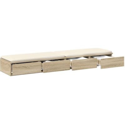 Vidaxl Sonoma Eiken Nachtkastje - Met 3 lades - Elegant houten meubilair Vidaxl Sonoma Eiken Nachtkastje - Met 3 lades - Elegant houten meubilair
