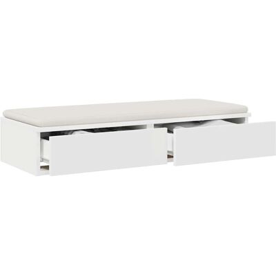Vidaxl Witte Nachtkastje 75x36.5x16.5 cm - Nachtkastje Vidaxl Witte Nachtkastje 75x36.5x16.5 cm - Nachtkastje