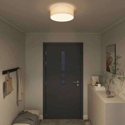 vidaXL Witte Metaal Stoff Rond Plafondlamp Ø38 x 13,5 cm Modern vidaXL Witte Metaal Stoff Rond Plafondlamp Ø38 x 13,5 cm Modern