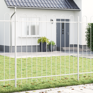 VidaXL Tuinhek Wit 5,1x1,5 m - Schutting VidaXL Tuinhek Wit 5,1x1,5 m - Schutting