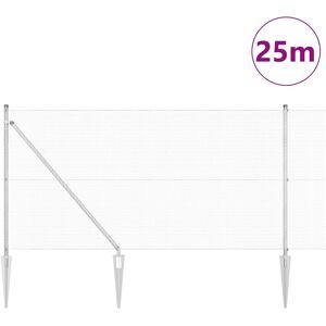 vidaXL Gelast Gaashek Set 13 Palen 25m Gegalvaniseerd Staal vidaXL Gelast Gaashek Set 13 Palen 25m Gegalvaniseerd Staal