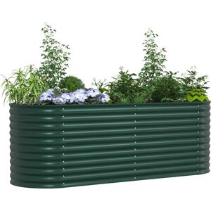 vidaXL Tuin Hoogbed Groene Gepoedercoat 240x80x81cm - Hoogbed vidaXL Tuin Hoogbed Groene Gepoedercoat 240x80x81cm - Hoogbed