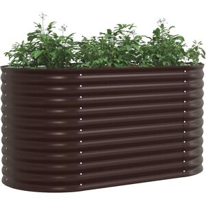 vidaXL Tuinbed Bruin Gegalvaniseerd Staal 160 x 80 x 81 cm - Tuinbed vidaXL Tuinbed Bruin Gegalvaniseerd Staal 160 x 80 x 81 cm - Tuinbed