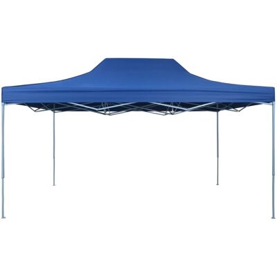vidaXL Opvouwbare Tent 3x4.5m Blauw Buiten Tuin Gazebo - Tent vidaXL Opvouwbare Tent 3x4.5m Blauw Buiten Tuin Gazebo - Tent