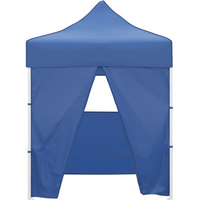 vidaXL Stalen Blauw 2x2m Opvouwbare Feesttent met 4 Wanden vidaXL Stalen Blauw 2x2m Opvouwbare Feesttent met 4 Wanden