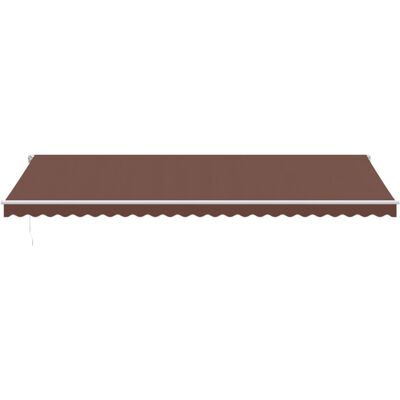 vidaXL Uitvalbare Luifel Wit Bruin 600x350cm - Luifel vidaXL Uitvalbare Luifel Wit Bruin 600x350cm - Luifel