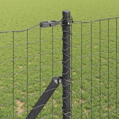 Omheiningspalen 26 stuks Grijs Ø32 mm 170 cm Stalen Omheiningspalen Omheiningspalen 26 stuks Grijs Ø32 mm 170 cm Stalen Omheiningspalen