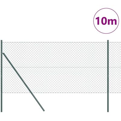 vidaXL Kettinglink Hek Grondbevestiging 10 x 1,4 m PVC-Coated Staal vidaXL Kettinglink Hek Grondbevestiging 10 x 1,4 m PVC-Coated Staal