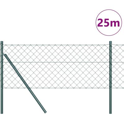vidaXL Kettinglink Hek Grondbevestiging 25 x 0,4 m PVC-Coated Staal vidaXL Kettinglink Hek Grondbevestiging 25 x 0,4 m PVC-Coated Staal