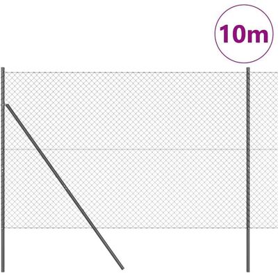 vidaXL Kettinglink Hek Grondbevestiging 10 x 1,5 m PVC-Coated Staal vidaXL Kettinglink Hek Grondbevestiging 10 x 1,5 m PVC-Coated Staal