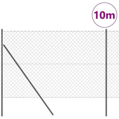 vidaXL Kettinglink Hek Grondbevestiging 10 x 1,6 m PVC-Coated Staal vidaXL Kettinglink Hek Grondbevestiging 10 x 1,6 m PVC-Coated Staal