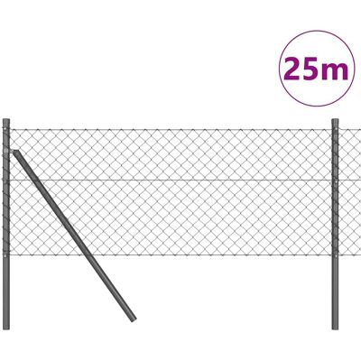 vidaXL Kettinglink Hek Grondbevestiging 25 x 0,4 m PVC-Coated Staal vidaXL Kettinglink Hek Grondbevestiging 25 x 0,4 m PVC-Coated Staal