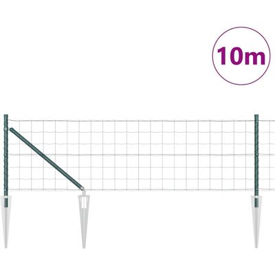 vidaXL Europese Heining met Punten 10 x 0,4 m PVC-Coated Staal Groen vidaXL Europese Heining met Punten 10 x 0,4 m PVC-Coated Staal Groen
