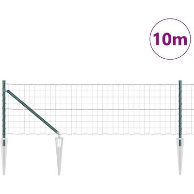 vidaXL Europese Heining met Punten 10 x 0,4 m PVC-Coated Staal Groen vidaXL Europese Heining met Punten 10 x 0,4 m PVC-Coated Staal Groen