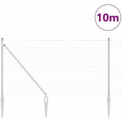 vidaXL Buiten Euro Hek met Punten 10 x 1,2 m Gegalvaniseerd staal Mesh vidaXL Buiten Euro Hek met Punten 10 x 1,2 m Gegalvaniseerd staal Mesh