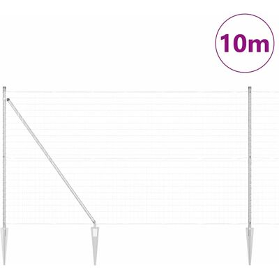 vidaXL Buiten Euro Hek met Punten 10 x 1,6 m Gegalvaniseerd staal Mesh vidaXL Buiten Euro Hek met Punten 10 x 1,6 m Gegalvaniseerd staal Mesh