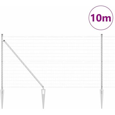 vidaXL Buiten Euro Hek met Punten 25 x 1 m Gegalvaniseerd staal Mesh vidaXL Buiten Euro Hek met Punten 25 x 1 m Gegalvaniseerd staal Mesh