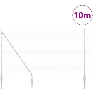 vidaXL Buiten Euro Hek met Punten 10 x 1,6 m Gegalvaniseerd staal Mesh vidaXL Buiten Euro Hek met Punten 10 x 1,6 m Gegalvaniseerd staal Mesh