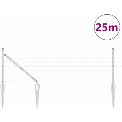 vidaXL Buiten Euro Hek met Punten 25 x 0,6 m Gegalvaniseerd staal Mesh vidaXL Buiten Euro Hek met Punten 25 x 0,6 m Gegalvaniseerd staal Mesh