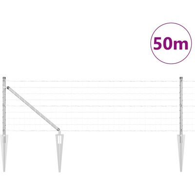 vidaXL Buiten Euro Hek met Punten 50 x 0,4 m Gegalvaniseerd staal Mesh vidaXL Buiten Euro Hek met Punten 50 x 0,4 m Gegalvaniseerd staal Mesh